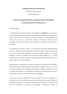 1 COMPANHIA BRASILEIRA DE DISTRIBUI&Ccedil;&Atilde;O CNPJ/MF