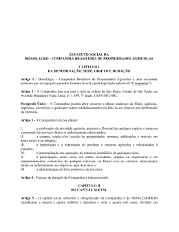 ESTATUTO SOCIAL DA BRASILAGRO
