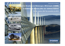 Companhia Brasileira de Metalurgia e Mineração (CBMM) III