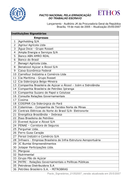 PACTO NACIONAL PELA ERRADICA&Ccedil;&Atilde;O DO