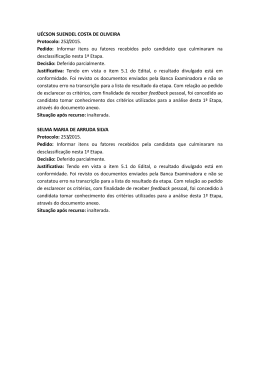 UÉCSON SUENDEL COSTA DE OLIVEIRA Protocolo: 252/2015