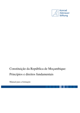 Constituição da República de Moçambique - Konrad