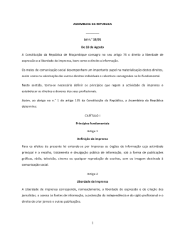 Lei n.&deg; 18/91 De 10 de Agosto A