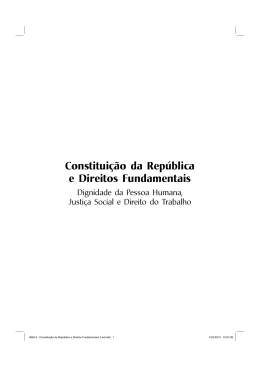 Constitui&ccedil;&atilde;o da Rep&uacute;blica e Direitos Fundamentais