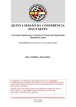 QUINTA SESS&Atilde;O DA CONFER&Ecirc;NCIA DAS PARTES