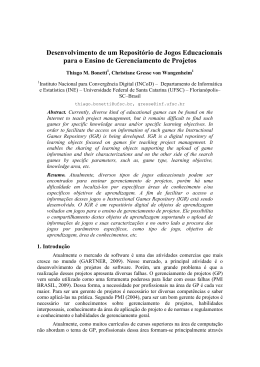 Desenvolvimento de um Reposit&oacute;rio de Jogos Educacionais