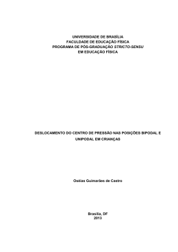 Deslocamento do centro de press&atilde;o nas posi&ccedil;&otilde;es bipodal e
