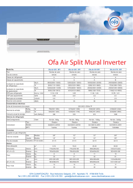 Ofa air INVERTER - Ofa Climatização