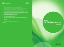 BJPT Brazilian Journal of Physical Therapy