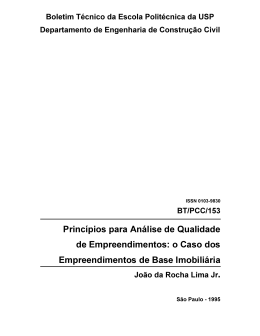 Princ&iacute;pios para An&aacute;lise de Qualidade de