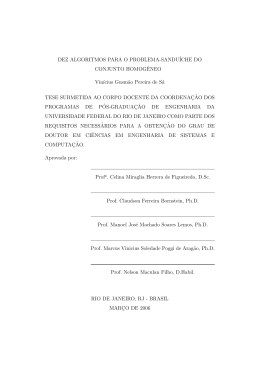 Dez algoritmos para o problema-sandu&iacute;che do conjunto homog&ecirc;neo