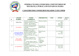 CADASTRO DOS CONSELHOS FILIADOS À FECCSPEB