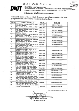 Declaração de Não Sinistralidade 2015