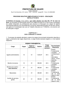 edital processo seletivo simplificado n&ordm; 01/2015