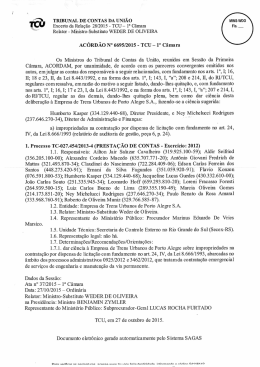 &mdash; TRIBUNAL DE CONTAS DA UNI&Atilde;O