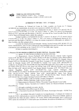 TRIBUNAL DE coNTAs DA uNi&Atilde;o MiNs-Atc