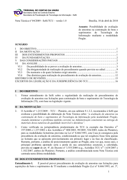 Amostras - Tribunal de Contas da Uni&atilde;o