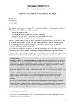 Quem s&atilde;o os conselheiros dos Tribunais de Contas