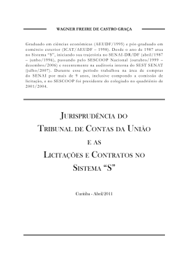 Jurisprud&ecirc;ncia do Tribunal de conTas da uni&atilde;o e as liciTa&ccedil;&otilde;es e