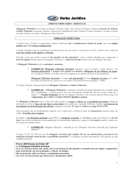 DIREITO TRIBUT&Aacute;RIO &ndash; M&Oacute;DULO 02