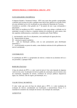 IMPOSTO PREDIAL E TERRITORIAL URBANO &ndash; IPTU FATO