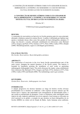 A CONSTRU&Ccedil;&Atilde;O DE RESERVAT&Oacute;RIOS COMO FATO GERADOR