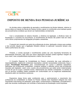 imposto de renda das pessoas jur&iacute;dicas