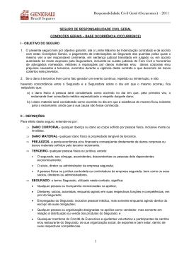 SEGURO DE RESPONSABILIDADE CIVIL GERAL