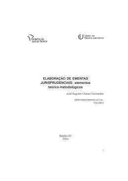 ELABORAÇÃO DE EMENTAS JURISPRUDENCIAIS