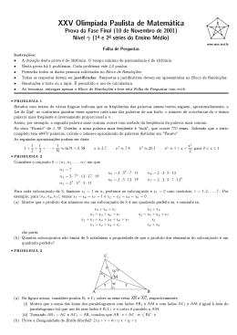 XXV Olimpíada Paulista de Matemática (final, nível gama)