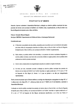Proposta 349/CM/2014 - Assembleia Municipal de Lisboa