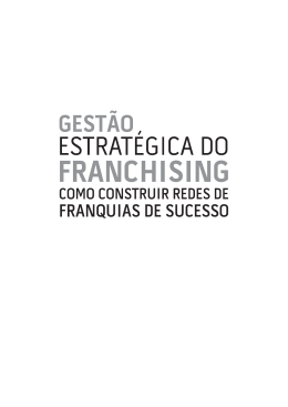 Gest&atilde;o Estrat&eacute;gica do Franchising
