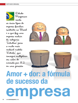 Amor + dor: f&oacute;rmula do sucesso da empresa familiar
