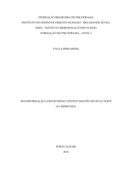 efeitos terap&ecirc;uticos na noite da improvida