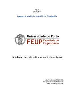 Simula&ccedil;&atilde;o de vida artificial num ecossistema