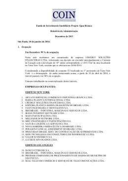 FII &Aacute;gua Branca relat&oacute;rio da administra&ccedil;&atilde;o dezembro-2013