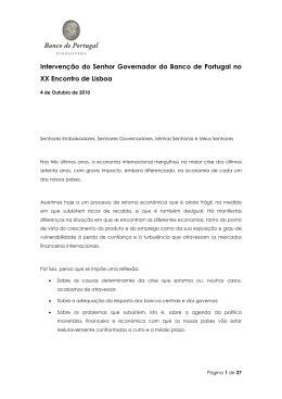 Interven&ccedil;&atilde;o do Governador do Banco de Portugal