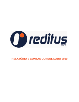 RELAT&Oacute;RIO E CONTAS CONSOLIDADO 2009