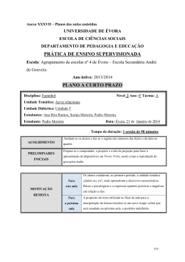 PR&Aacute;TICA DE ENSINO SUPERVISIONADA PLANO A CURTO PRAZO
