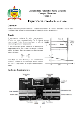 Condução de Calor - Laboratório de Física – Campus Blumenau