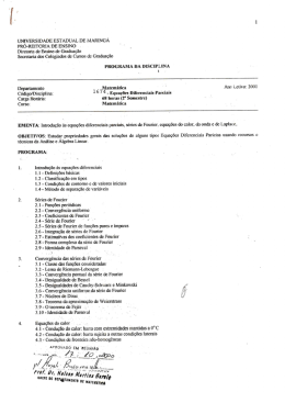PRÓ-REITORIADE ENSINO - Departamento de Matemática