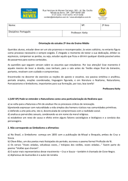 Orientação de estudos 2º Ano do Ensino Médio