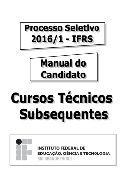 Manual do Candidato dos Cursos Ténicos Subsequentes