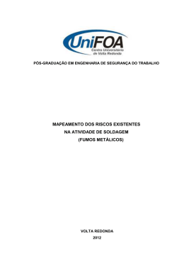 mapeamento dos riscos existentes na atividade de soldagem