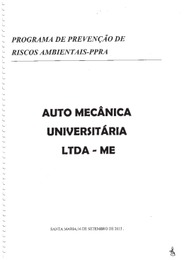 PPRA Auto Mec&acirc;nica Universit&aacute;ria Ltda 2013