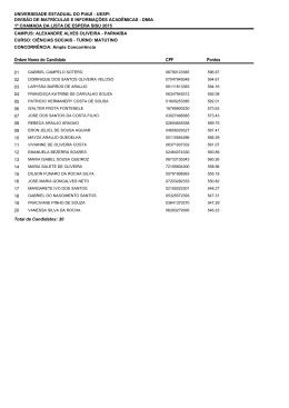 1&ordf; Convoca&ccedil;&atilde;o da Lista de Espera