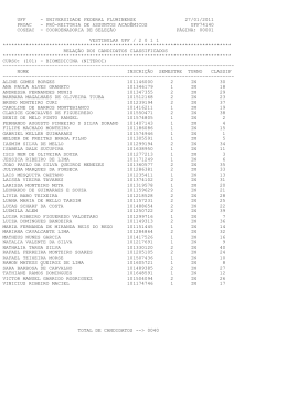 Classificados - Lista nominal - Universidade Federal Fluminense