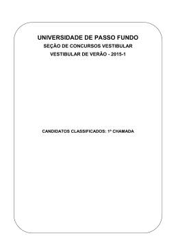 listão primeira chamada - Universidade de Passo Fundo