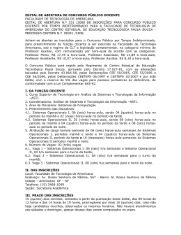 edital de abertura de concurso público docente