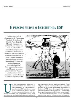 É PRECISO MUDAR O ESTATUTO DA USP